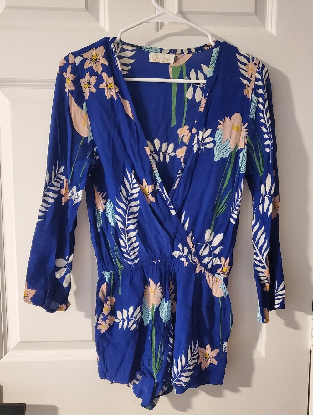 Ava Sky Blue Floral Romper XS